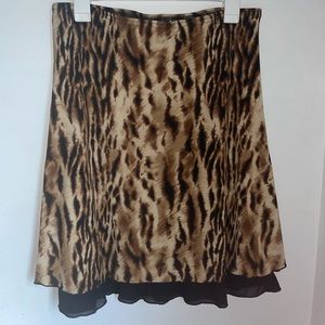 Tiger printed midi skirt